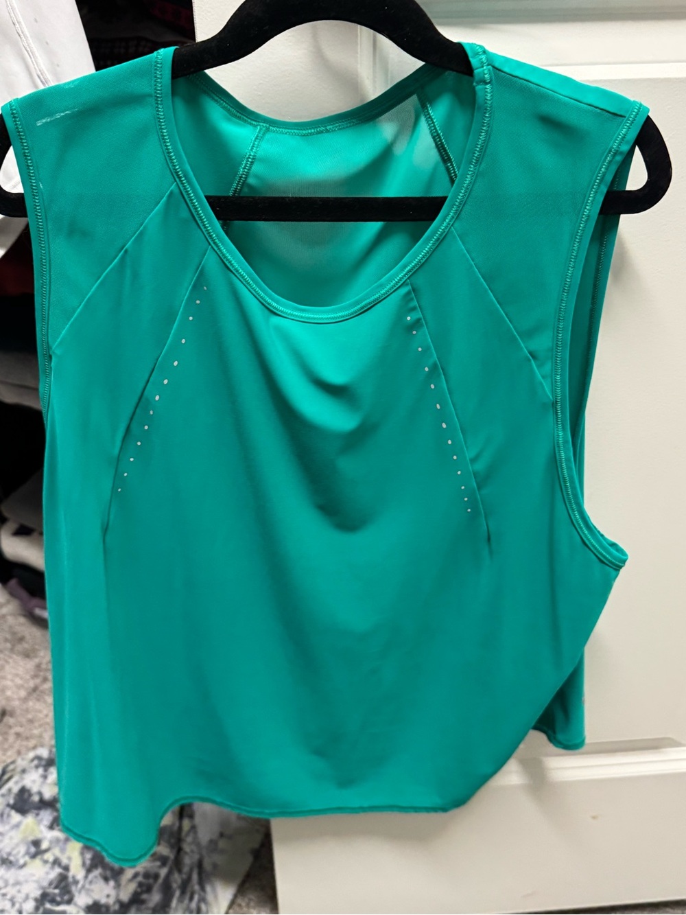 lululemon athletica Women's Teal Sleeveless Performance Tank size 14 EUC